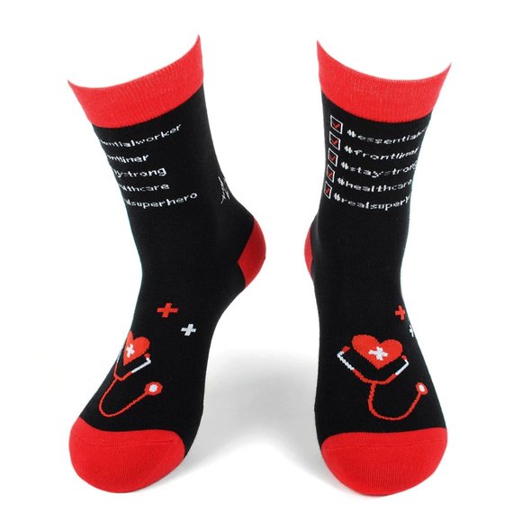 Health Care Heroes-Saving Lives- Novelty Socks S/M - Picture 2 of 10